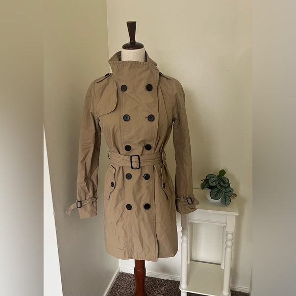 GAP Jackets & Blazers - GAP Tan Double-Breasted Trench Coat